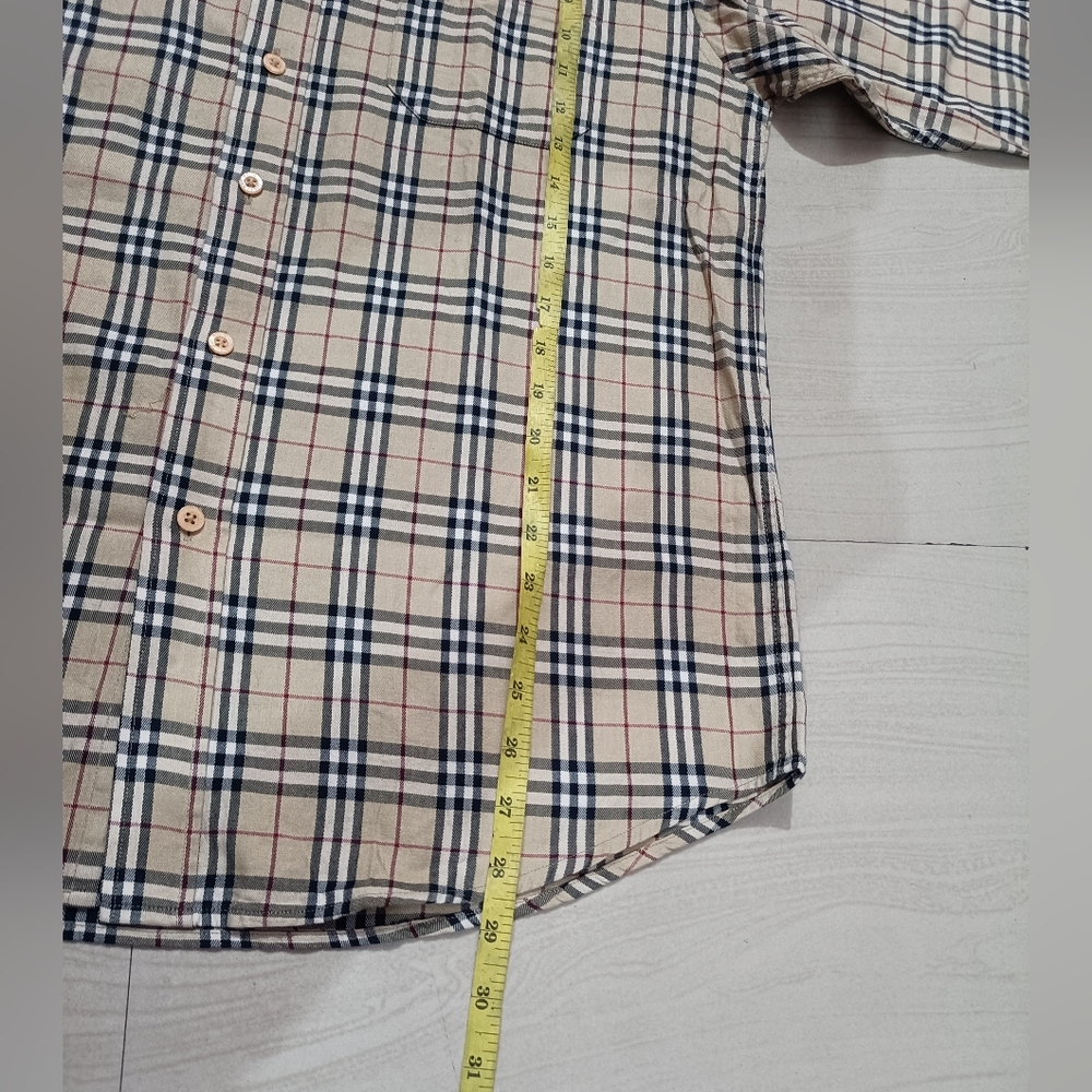 Authentic Burberrys Nova Check Shirt Large made in England - Picture 13 of 14